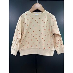 Polished Prints NEWKids Printed Waffle Pullover Sand Star Organic Cotton 2T